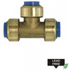 American Imaginations 0.5 in. x 0.5 in. x 1 in. Lead Free Brass Push-Fit Tee AI-35098
